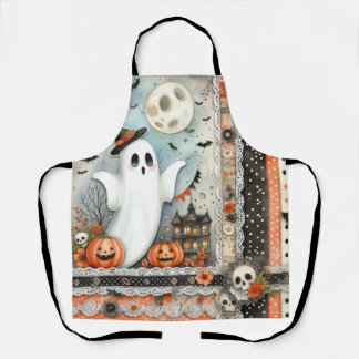 ハロウィンゴーストパッチワーク エプロン