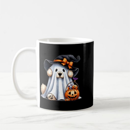 ハロウィンゴースト犬 コーヒーマグカップ (左)