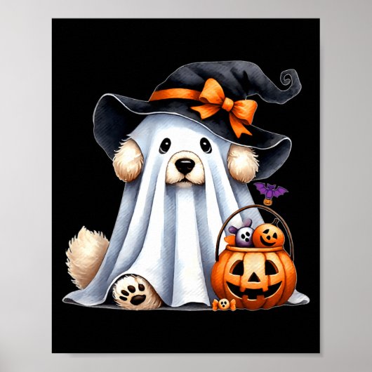 ハロウィンゴースト犬 ポスター (正面)