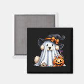 ハロウィンゴースト犬 マグネット (正面/裏面)