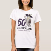 ハロウィンゴースト 女性の素晴らしい50歳の誕生日 Tシャツ (正面)