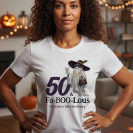 ハロウィンゴースト 女性の素晴らしい50歳の誕生日 Tシャツ