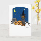 ハロウィンゴードンセッター カード (黄色い花)