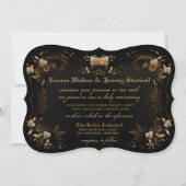 ハロウィンゴールデンエレガンススケルトンズブラケット 招待状 (裏面)