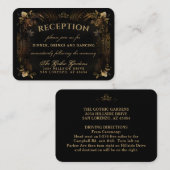 ハロウィンゴールデン披露宴カード3.5 x 2.5 エンクロージャーカード (正面/裏面)