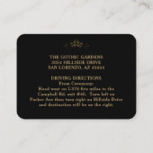 ハロウィンゴールデン披露宴カード3.5 x 2.5 エンクロージャーカード (裏面)