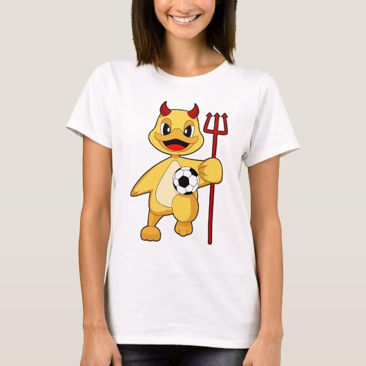 ハロウィンサッカーのあひる Tシャツ (正面)