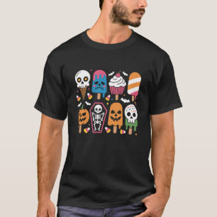 ハロウィンサマーポプシクルハロウィンアイスクリームサム Tシャツ