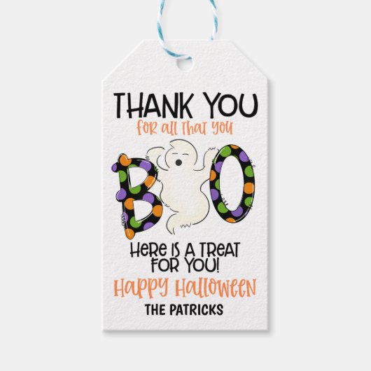ハロウィンサンキューギフトラベル ギフトタグ (正面)