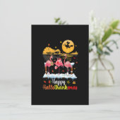 ハロウィンサンクスギビングクリスマスハッピーハロサンクスマス 招待状 (スタンド正面)