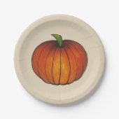 ハロウィンサンクスギビング秋の収穫秋カボチャ ペーパープレート (正面)