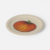 ハロウィンサンクスギビング秋の収穫秋カボチャ ペーパープレート (アングル)