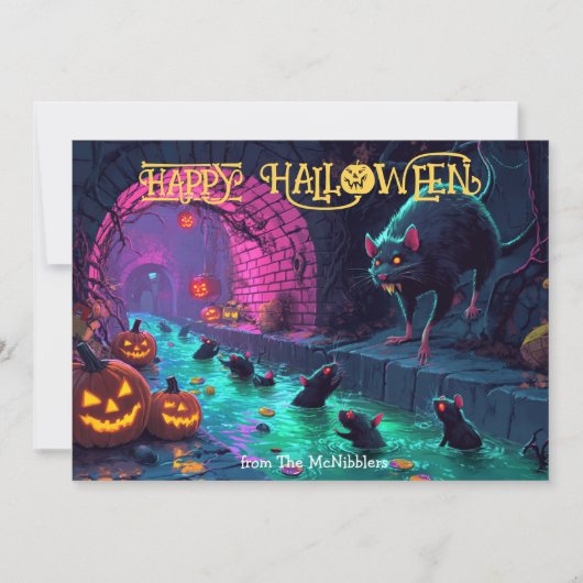 ハロウィンザーワーソイレのスプラッシュカード 招待状 (正面)