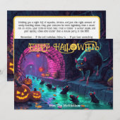 ハロウィンザーワーソイレのスプラッシュカード 招待状 (正面/裏面)