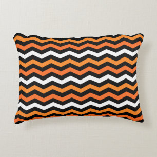 ハロウィンシェブロンストライプアクセント枕 アクセントクッション