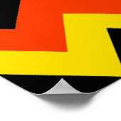 ハロウィンシェブロン幽霊のよく出るハウスブラックキャットパターン ポスター (角)