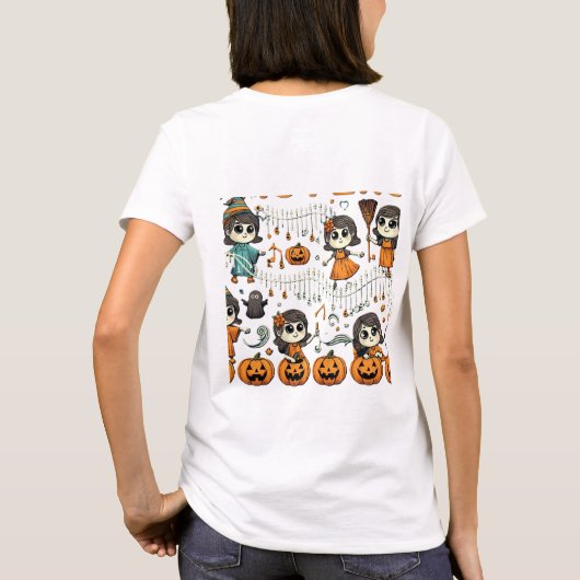 ハロウィンシスター不気味- Tシャツ (裏面)