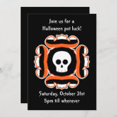 ハロウィンシックスカルパーティー 招待状 (正面/裏面)