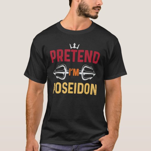 ハロウィンシャツ仮装Imポセイドン衣装ギリシャ Tシャツ (正面)