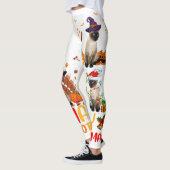 ハロウィンシャツ女性男性キッズハロウィンブラックCa レギンス (左)