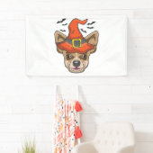 ハロウィンシャツ魔女チワワ衣装ギフト 横断幕 (インサイチュ)