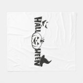 ハロウィンシャツ、おかしなハロウィンシャツ フリースブランケット (正面(横))