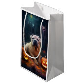 ハロウィンシャールペイとカボチャ怖い スモールペーパーバッグ (正面アングル)