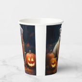ハロウィンシャールペイとカボチャ怖い 紙コップ (左)