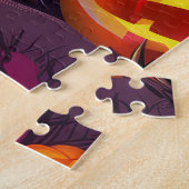 ハロウィンシュナウザーヴァンパイアパンプキンズ怖 ジグソーパズル (側面)