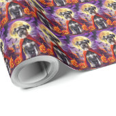 ハロウィンシュナウザーヴァンパイアパンプキンズ怖 ラッピングペーパー (ロールコーナー)