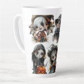 ハロウィンシリーズ_2デジタルアート カフェラテマグ (左アングル)