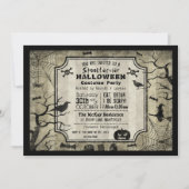 ハロウィンシルエット衣装パーティの招待状 招待状 (正面)