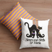 ハロウィンシンプルお洒落ウィッチシューズブラックキャット クッション