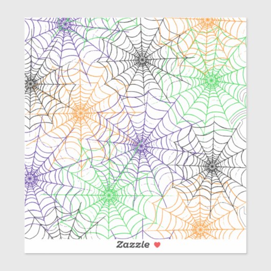 ハロウィンシンプルスパイダーのくもの巣がビニールのシールを切った シール (シート)