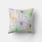 ハロウィンシンプルスパイダーのくもの巣模様 クッション (裏面)