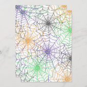 ハロウィンシンプルスパイダーのくもの巣模様 シーズンカード (正面/裏面)