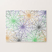 ハロウィンシンプルスパイダーのくもの巣模様 ジグソーパズル (横)