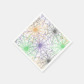 ハロウィンシンプルスパイダーのくもの巣模様 スタンダードカクテルナプキン (角)