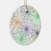 ハロウィンシンプルスパイダーのくもの巣模様 セラミックオーナメント (右)