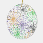 ハロウィンシンプルスパイダーのくもの巣模様 セラミックオーナメント (左)