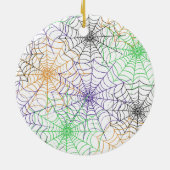 ハロウィンシンプルスパイダーのくもの巣模様 セラミックオーナメント (裏面)