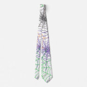 ハロウィンシンプルスパイダーのくもの巣模様 ネクタイ (裏面)