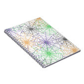 ハロウィンシンプルスパイダーのくもの巣模様 ノートブック (右側)