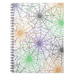 ハロウィンシンプルスパイダーのくもの巣模様 ノートブック