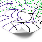 ハロウィンシンプルスパイダーのくもの巣模様 ポスター (コーナー)