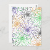 ハロウィンシンプルスパイダーのくもの巣模様 ポストカード (正面/裏面)