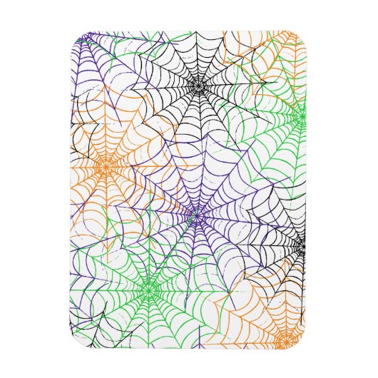 ハロウィンシンプルスパイダーのくもの巣模様 マグネット (縦)