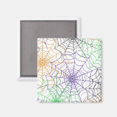 ハロウィンシンプルスパイダーのくもの巣模様 マグネット (正面/裏面)