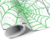 ハロウィンシンプルスパイダーのくもの巣模様 ラッピングペーパー (ロールコーナー)
