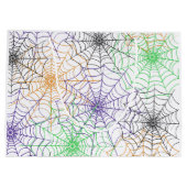 ハロウィンシンプルスパイダーのくもの巣模様 ラージペーパーバッグ (裏面)